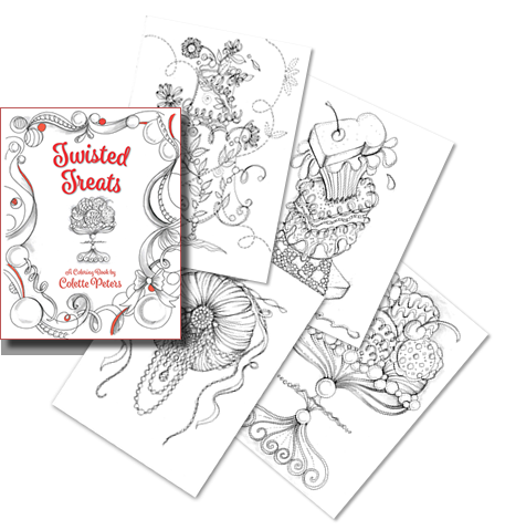 Twisted Treats Coloring Book by Colette Peters
